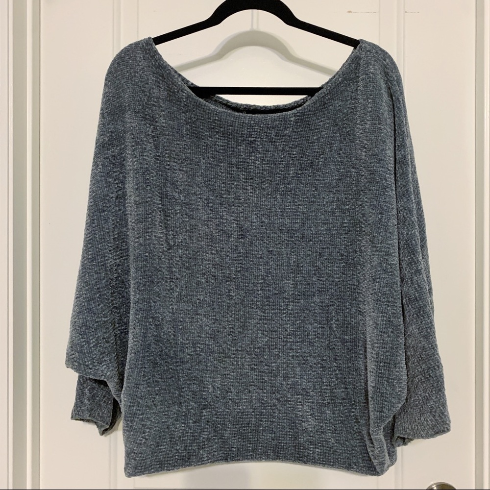 Zara Boatneck Chenille Dolman Sweater